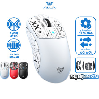 Chuột Gaming 3 Mode Phím Cơ AULA SC580 Chơi Game Không Dây Bluetooth Wireless 2.4G Type C Pin 500mAh