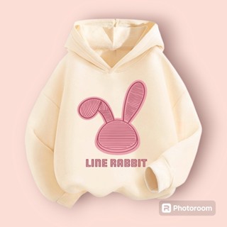  Áo hoodie cho bé chất vải nỉ cotton mềm mịn co giãn ép nhiệt hình Thỏ LINE RABBIT siêu xinh  M 181  