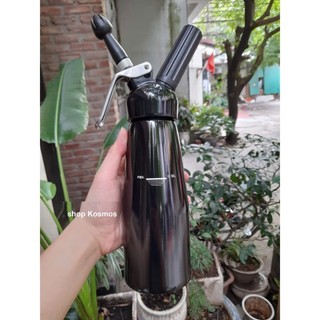 Bình xịt kem tươi Cream Whipper 500ml - Màu đen (tặng kèm công thức đá xay khi mua hàng)