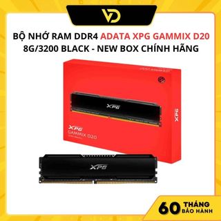 Bộ nhớ ram ddr4 adata xpg gammix d20 8g/3200 black - new box chính hãng, bh 60 tháng