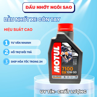 Dầu Nhớt Motul 7100 10W50 1L Xe Số Tổng Hợp Toàn Phần - Dầu Nhớt Xe Máy 4T
