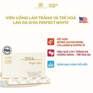 Viên uống Diva Perfect White Nature Gift USA giúp chống nắng, làm trắng và trẻ hóa làn da an toàn