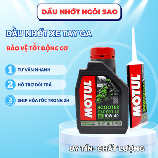 Combo Nhớt Tay Ga MOTUL SCOOTER EXPERT LE 10W40  & Nhớt Láp MOTUL Scooter Gear Plus 80W90 GL-5 120ml