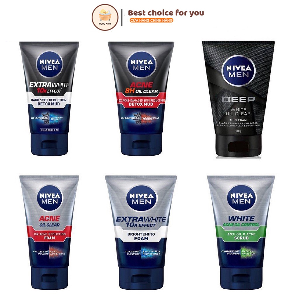 Sữa rửa mặt nivea MEN 100g