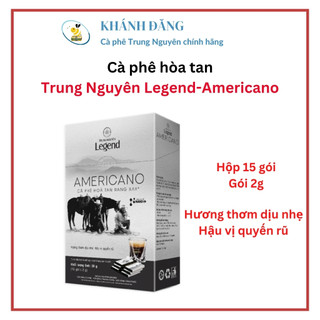 Cà phê đen hòa tan Trung Nguyên Legend – Americano cafe đen uống liền gói 2g hộp 15 gói