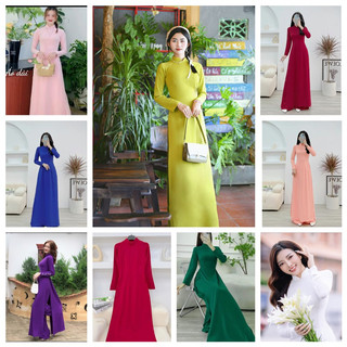 SALE SỐC, Áo dài lụa Mỹ sắc màu.
