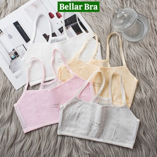 Áo Lót Cho Bé Gái 2 Dây Cotton Phối Lưới Lưng Thể Thao, Áo Bra 2 Lớp Lót Mềm Xinh Bellar Bra A--108