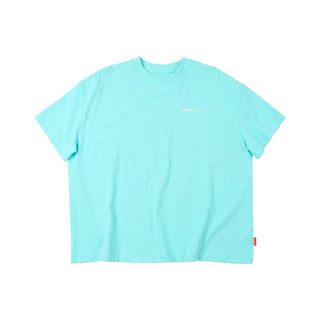 “whenever” logo oversize t-shirt / tiffany green