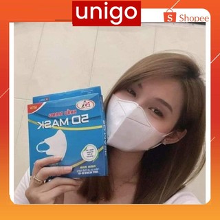 Khẩu Trang Y Tế 5D Mask Nam Anh Famapro quai thun - Lọc vi khuẩn, mùi và bụi mịn - Vải êm, dễ chịu, không lem son môi