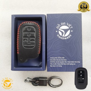  Bao da Chìa khoá Honda CRV 2024 Civic 2022-2024 Mẫu mới - khóa 4 nút bấm Da thật - Bảo hành 2 năm về da 