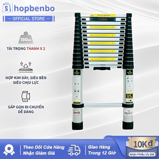 Thang rút gọn hợp kim nhôm thang gấp đa năng tiện lợi di động - Bảo hành 1 năm