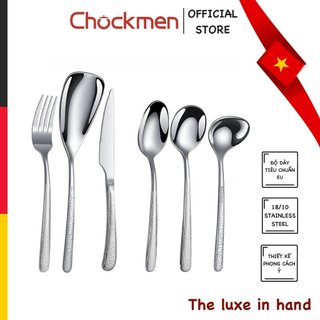  Set Dao Dĩa Thìa Ăn Muôi Canh CHOCKMEN Inox Cao Cấp Thìa Ăn Cơm Muôi Múc Canh Dao Dĩa Ăn Bít Tết 