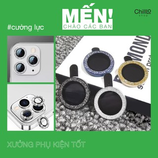 Miếng dán kính cường lực Ring Lens Diamond - Bảo vệ Camera đính đá dành cho các dòng iPhone 11/ 12/ 13/ 14