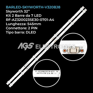  Skyworth 32TB2000  7Led  - Bộ 2 thanh 7 bóng cho tivi Skyworth 32TB2000 RF-AZ320023SE30-0701 