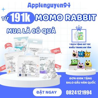 Bỉm Dán/Quần Momo Rabbit Classic/Bé Trai/Bé Gái/Đêm/EcoFit Size NB/S/M/L/XL/XXL/XXXL I Applenguyen94