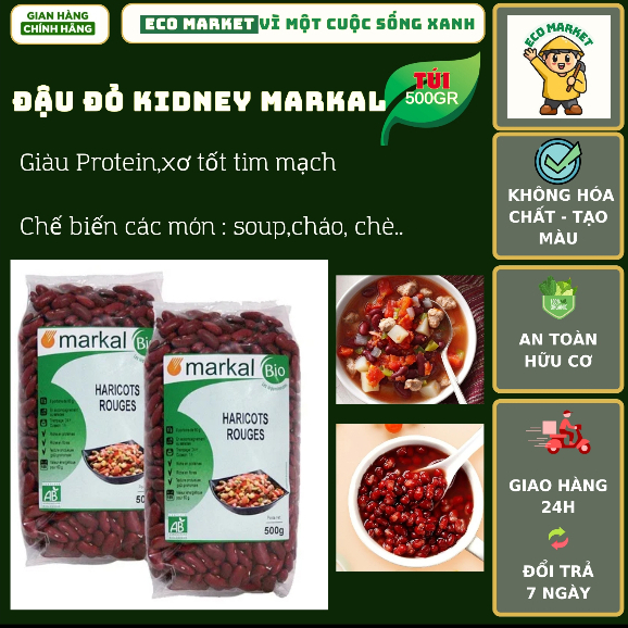 Đậu đỏ Kidney hữu cơ Markal 500g