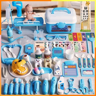  Moontoy Đồ Chơi Bác Sĩ Trẻ Em Gồm Hộp Y Tế Y Tá Tiêm Ống Nghe Dụng Cụ Cho 2 - 6 Tuổi Đồ Chơ 