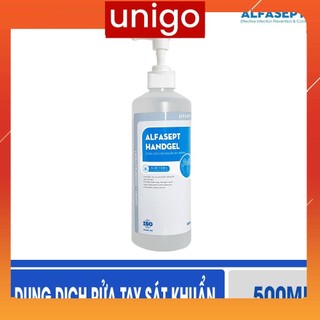 Gel rửa tay nhanh sát khuẩn Alfasept Handgel 500ml - Mẫu mã mới (Chính Hãng)