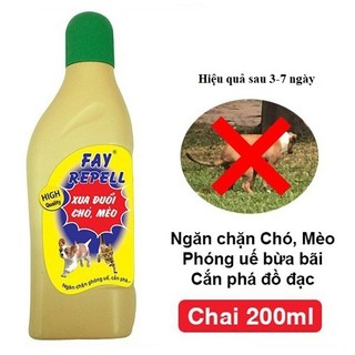 Xịt xua đuổi Chó Mèo, chống phóng uế cắn phá bừa bãi Fay Repell chai 200ml