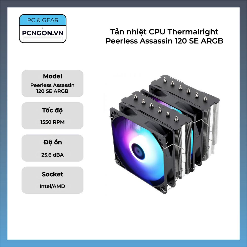 [PCNGON] Tản nhiệt CPU Thermalright Peerless Assassin 120 SE ARGB