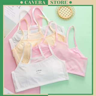 Áo Lót Cho Bé Gái 2 Dây Cotton Lưng Lưới Thoáng Mát, Áo Bra 2 Lớp Lót Mềm Năng Động CAVERA  A.108