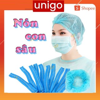 Mũ con sâu, mũ y tế chùm đầu dùng 1 lần, thoáng, tiện lợi [100 chiếc]