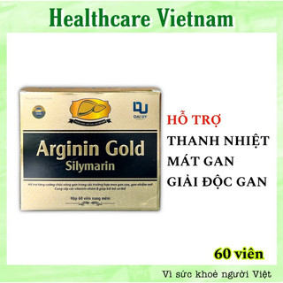  Viên Uống Bổ Gan Giải Độc Gan Arginin Gold Silymarin Đại Uy Hộp 60 Viên Nang Mềm 