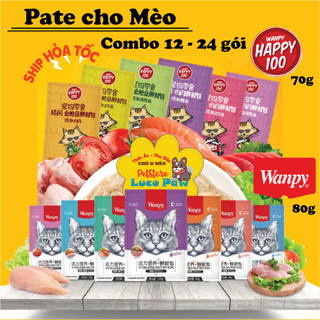 Pate wanpy happy 100 / pate wanpy giành cho mèo mọi lưới tuổi __ __