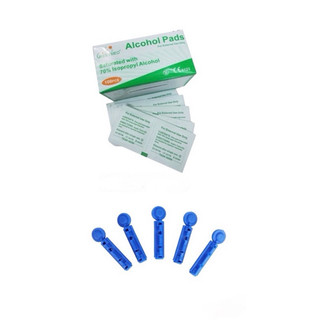 Combo Kim Thử Đường Huyết Đầu tròn Và Gạc Tẩm Cồn
