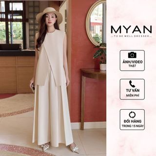 Myan design quần ống suông ly súp lớn thiết kế tôn dáng thời trang qvn022401