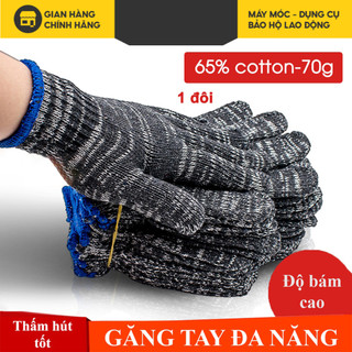 Găng tay lao động - Găng tay bảo hộ sợi len bao tay bảo hộ lao động chống trơn trượt, thoáng khí