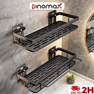 Kệ dán tường nhà tắm Enomax để mỹ phẩm, xà phòng, để đồ gọn gàng và sạch sẽ. Chất liệu nhôm hàng không (Eno 0145)