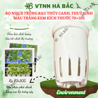Rọ nhựa trồng rau thủy canh 70×105mm, trồng thủy sinh, màu trắng kem