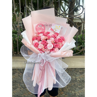 Bó hoa sáp dáng dài 40 bông, 50 bông sáp loại 1