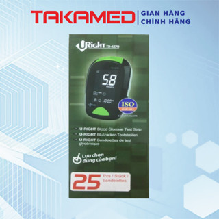 Que Thử Đường Huyết URIGHT TD-4279 Hộp 25,50 Que Dùng Cho Máy TD-4279