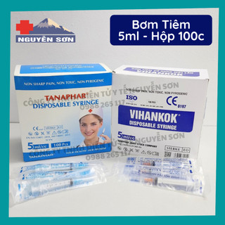 Bơm Tiêm 5ml/cc Sử Dụng 1 Lần - Hộp 100 cái