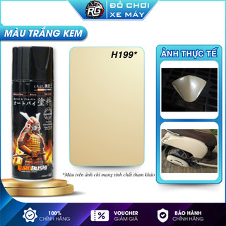 Sơn Samurai màu trắng kem H199* bảng màu Honda, Sơn xịt 400ml