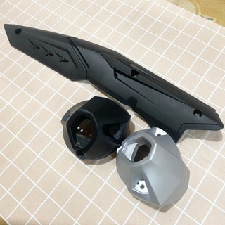 Combo bảo vệ pô chống nhiệt Exciter 155 Thái kèm chụp pô bạc, đen và ốc gắn