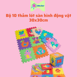 Bộ thảm lót sàn hình động vật cho bé 30x30cm/M- bộ 10 miếng