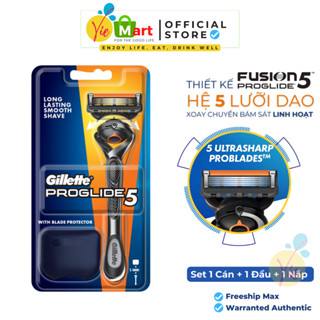 Dao cạo râu Gillette Cao Cấp Fusion Proglide 5 Manual (1 Cán + 1 Đầu + 1 Nắp Bảo Vệ)