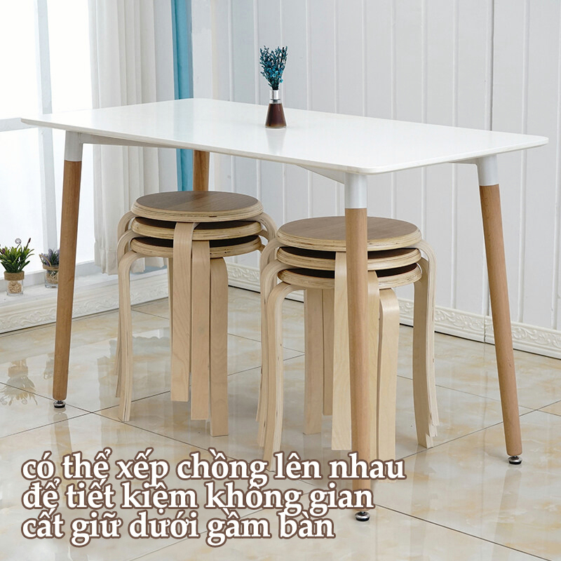 ALOVE Ghế Đôn Gỗ Tự Nhiên Ghép Chân Uốn Cong  Ghế Đôn Gỗ Decor Phòng Ghế Đôn Gỗ | BigBuy360 - bigbuy360.vn