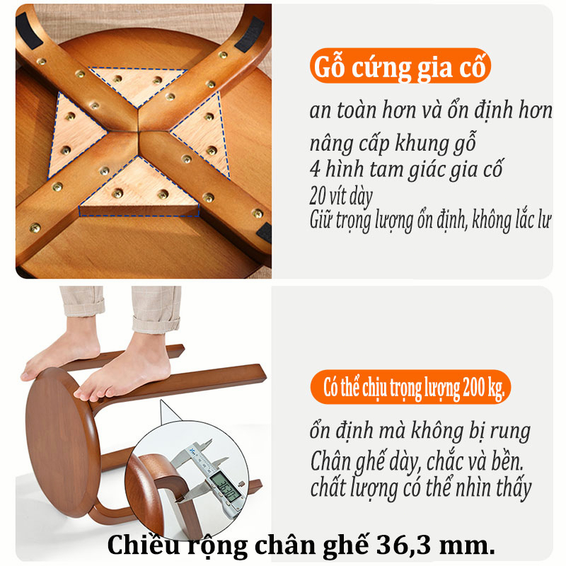 ALOVE Ghế Đôn Gỗ Tự Nhiên Ghép Chân Uốn Cong  Ghế Đôn Gỗ Decor Phòng Ghế Đôn Gỗ | BigBuy360 - bigbuy360.vn