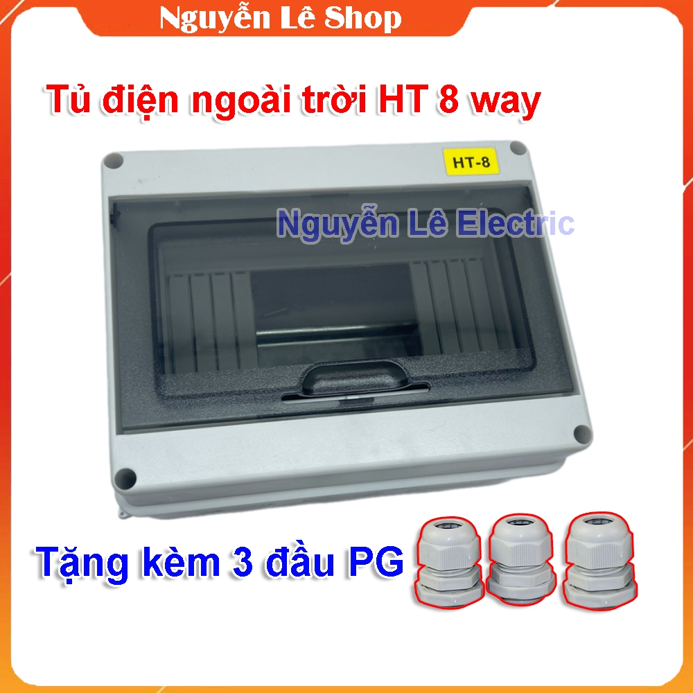 Tủ điện HT 8 WAY 8 đường chống nước chống bụi  Tủ điện ngoài trời nắp nổi chống nước