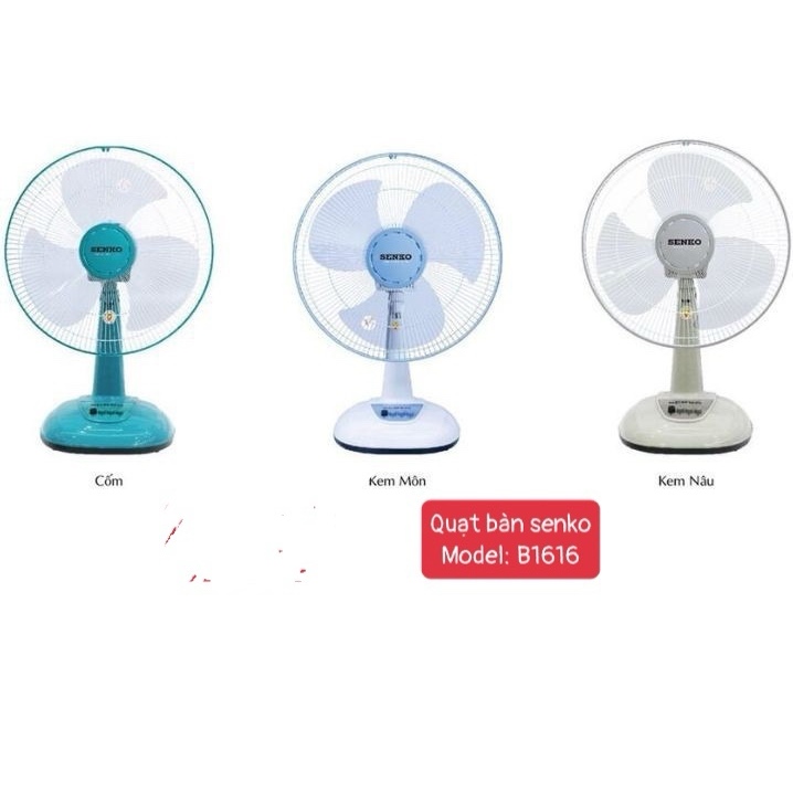 Quạt bàn B4 B1616, 47W Senko (Nút bấm) CHÍNH HÃNG