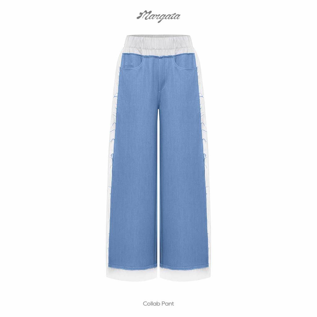Quần jean phối trắng Mangata (Collab Pant)