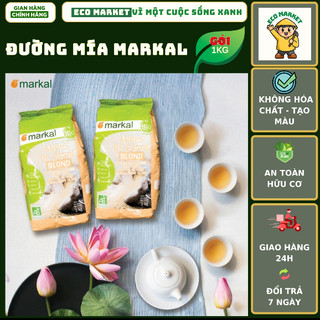 Đường mía thô hữu cơ hạt nhỏ Markal 1kg
