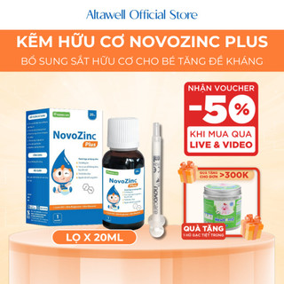 Kẽm hữu cơ cho bé novozinc plus - bổ sung kẽm và lysin cho bé ăn ngon, tăng đề kháng, giảm biếng ăn