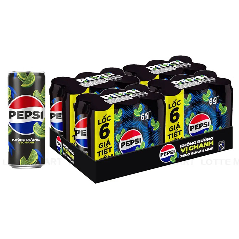Nước Ngọt PEPSI Chanh Không Calo Thùng 24 Lon 320ml