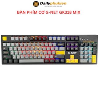 Bàn phím cơ Gnet GK318 mix màu Switch quang