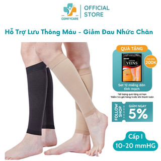 Tất Suy Giãn Tĩnh Mạch Ống Chân Cấp 1 - COMFYCARE - Hỗ Trợ Lưu Thông Máu Tạo Áp Lực Giảm Đau Nhức